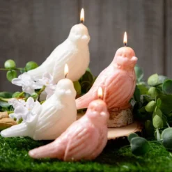 3.5"H Sullivans White Bird Candle - Set Of 2, White -Home Decor Shop GUEST 00faeebf 6540 442a 93f8 4e85d055e906