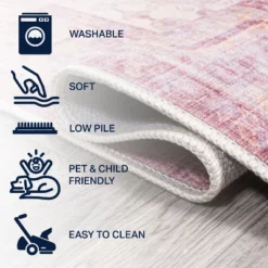 Alacati Ogee Medallion Machine-Washable Area Rug - JONATHAN Y -Home Decor Shop GUEST 01a1d7fb 59c3 4f3c b0cc e657f6a48ef3