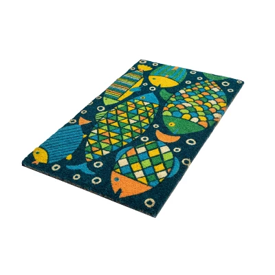 1'4" X 2'4" Fancy Fish Indoor/Outdoor Coir Doormat - Entryways 3 1'4" X 2'4" Fancy Fish Indoor/Outdoor Coir Doormat - Entryways
