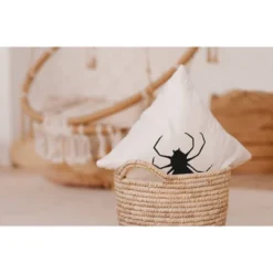 16"x16" Big Spider Print Square Throw Pillow White - E By Design -Home Decor Shop GUEST 0265627d 7067 44bc a6b5 8abf771dd706