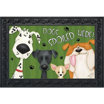 Spoiled Dogs Doormat Pets Humor Indoor / Outdoor 30" X 18" Briarwood Lane 3 Spoiled Dogs Doormat Pets Humor Indoor / Outdoor 30" X 18" Briarwood Lane