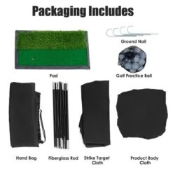 Costway Portable 10' Golf Practice Set Golf Hitting Net Cage W Target Bag Ball Grass Mat -Home Decor Shop GUEST 0495f510 36f1 42fa 913e 405bd4e0a6df