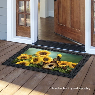Briarwood Lane Goldfinch And Sunflowers Summer Doormat Birdhouse Indoor Outdoor 30" X 18" 4 Briarwood Lane Goldfinch And Sunflowers Summer Doormat Birdhouse Indoor Outdoor 30" X 18" - Image 2