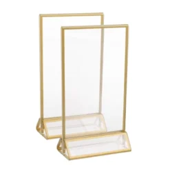 4 X 6 Picture Frames 6-Pack – Floating Frame Set For Table Numbers, Wedding Signs, Photos, Or Table Decor By Great Northern Party - Gold -Home Decor Shop GUEST 0981c92a 14ef 41f3 bd20 3b86ce09f970