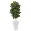 Nearly Natural 4-ft Zebra Plant In White Tower Planter -Home Decor Shop GUEST 0cf88a47 b4ab 4d70 99ee e168f324fdae
