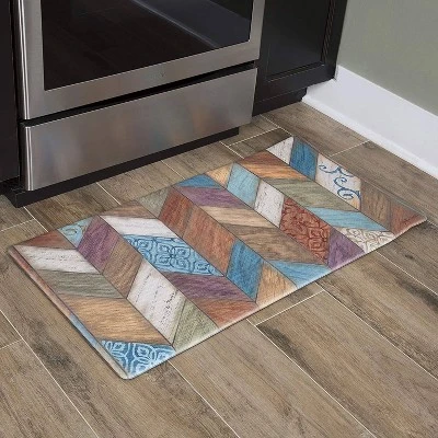 39" X 20" PVC Rustic Chevron Anti-Fatigue Kitchen Floor Mat - J&V Textiles 3 39" X 20" PVC Rustic Chevron Anti-Fatigue Kitchen Floor Mat - J&V Textiles