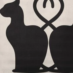 16"x16" Conniving Cats Print Square Throw Pillow Cream - E By Design