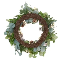 Saro Lifestyle Eucalyptus And Pinecone Spring Wreath