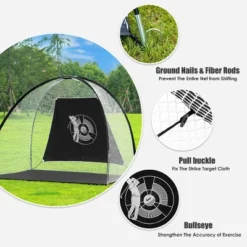 Costway Portable 10' Golf Practice Set Golf Hitting Net Cage W Target Bag Ball Grass Mat -Home Decor Shop GUEST 138780ff e628 46ee b048 ce5aafeee1d1