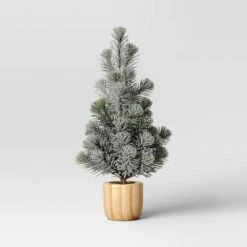 Artificial Plant Snowy Tree In Wood Pot - Threshold™ -Home Decor Shop GUEST 155255c5 6673 4e47 87d9 5e9409ec016b