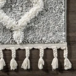 NuLOOM Wylde High Low Soft Shaggy Diamond Moroccan Tassel Area Rug -Home Decor Shop GUEST 1b6ec17c ba87 403e b1ac 1ba3a4018cfb