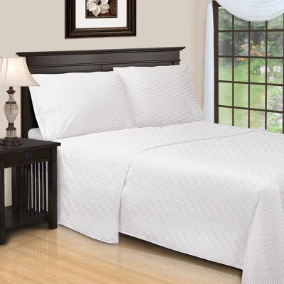 Premium 600-Thread Count Cotton Stripe Deep Pocket Sheet Set By Blue Nile Mills 3 Premium 600-Thread Count Cotton Stripe Deep Pocket Sheet Set By Blue Nile Mills