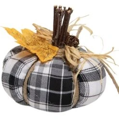 Northlight 5" Black And White Plaid Fall Harvest Plush Pumpkin -Home Decor Shop GUEST 1cbd034a addb 47b1 b0d5 54b3e4211836