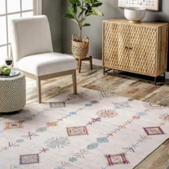 NuLOOM Kiya Machine Washable Moroccan Global Geometric Area Rug 18 NuLOOM Kiya Machine Washable Moroccan Global Geometric Area Rug -Home Decor Shop GUEST 1cddf92b 355a 4db2 bf5e d597e9b366bd