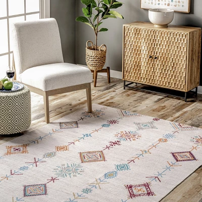NuLOOM Kiya Machine Washable Moroccan Global Geometric Area Rug 10 NuLOOM Kiya Machine Washable Moroccan Global Geometric Area Rug - Image 8