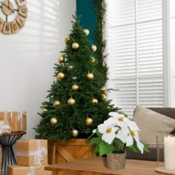 Northlight 11.75" LED Artificial White Poinsettia Potted Plant - Clear Lights -Home Decor Shop GUEST 1eda1319 6b8b 4e85 a102 bc2d12c34a36