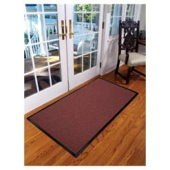 Burgundy Solid Doormat - (4'x6') - HomeTrax -Home Decor Shop GUEST 20bf6215 e3cd 443d b523 a0a12cdc2ea7