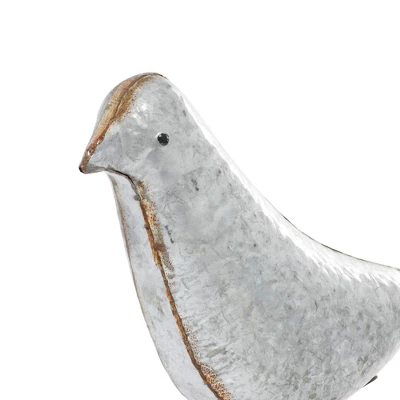 Farmhouse Rustic Iron Bird Sculpture Gray/Rust 2pk - Olivia & May 9 Farmhouse Rustic Iron Bird Sculpture Gray/Rust 2pk - Olivia & May - Image 7