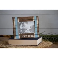 Blue Stripe 4x6 Inch "Lake Time" Wood Decorative Picture Frame - Foreside Home & Garden 12 Blue Stripe 4x6 Inch "Lake Time" Wood Decorative Picture Frame - Foreside Home & Garden -Home Decor Shop GUEST 2b13c4b6 35b0 420b a43d 646ab02c0a76