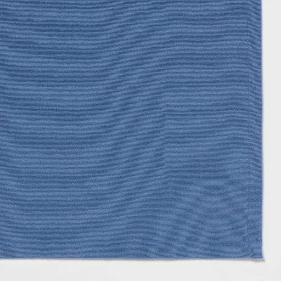 104" X 60" Cotton Tablecloth Blue - Threshold™ 4 104" X 60" Cotton Tablecloth Blue - Threshold™ - Image 2