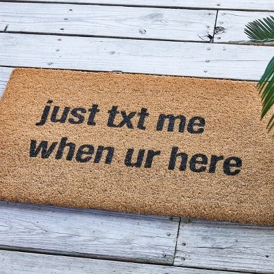Park Designs Just Text Me When You're Here Doormat 1'6''x2'6'' 3 Park Designs Just Text Me When You're Here Doormat 1'6''x2'6''