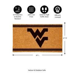 Evergreen West Virginia University Logo Turf Mat, Brown- 28 X 16 Inches Indoor Outdoor Doormat -Home Decor Shop GUEST 306ef97b a53a 44d3 9a4c 0d8b65dab49d