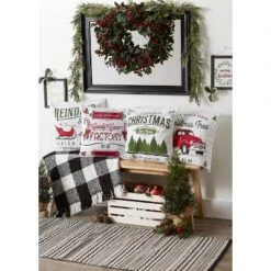 4pk 18"x18" Christmas Printed Square Throw Pillow Covers - Design Imports -Home Decor Shop GUEST 3163d408 9c22 46f4 8031 9aea04540a10