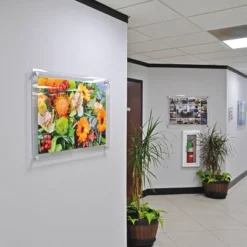 Azar Displays Floating Acrylic Wall Frame With Silver Stand Off Caps: 22" X 28" Graphic Size, Overall Frame Size: 26" X 32" -Home Decor Shop GUEST 33a02813 8587 4193 8acf c933643bb596