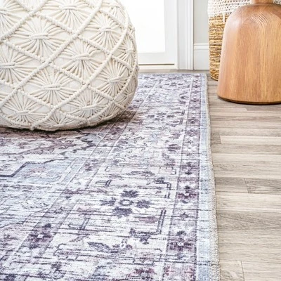 Didim Boho Gray Medallion Washable Area Rug - JONATHAN Y 6 Didim Boho Gray Medallion Washable Area Rug - JONATHAN Y - Image 4
