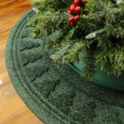 3' Aqua Shield Pine Tree Skirt Round Mat Evergreen - Bungalow Flooring