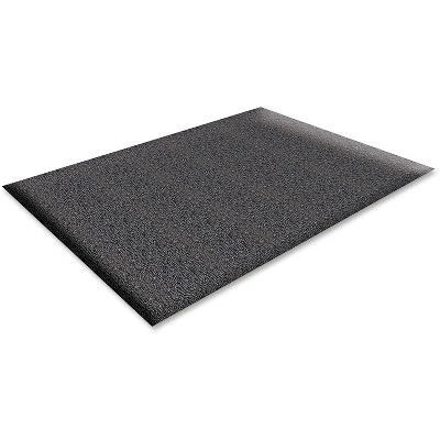 3'x5' Rectangle Solid Rubber Floor Mat Black - Genuine Joe 3 3'x5' Rectangle Solid Rubber Floor Mat Black - Genuine Joe