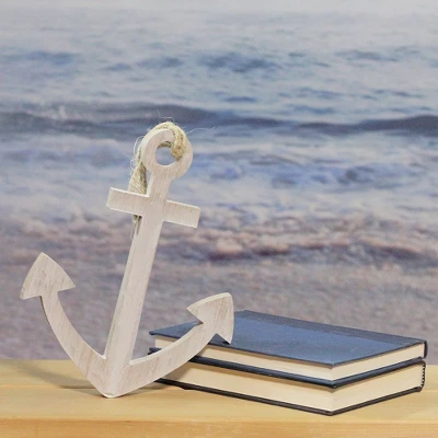 Northlight 9.75” White Cape Cod Inspired Wall Hanging Nautical Anchor 4 Northlight 9.75” White Cape Cod Inspired Wall Hanging Nautical Anchor - Image 2