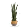 Nearly Natural 46-in Sansevieria Artificial Plant In Boho Chic Handmade Cotton & Jute Gray Woven Planter -Home Decor Shop GUEST 38b9ff55 5b61 4dcd a207 feee8783b9aa