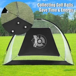Costway Portable 10' Golf Practice Set Golf Hitting Net Cage W Target Bag Ball Grass Mat -Home Decor Shop GUEST 38d3f6eb 30b7 49f3 b256 f9d59e28934f