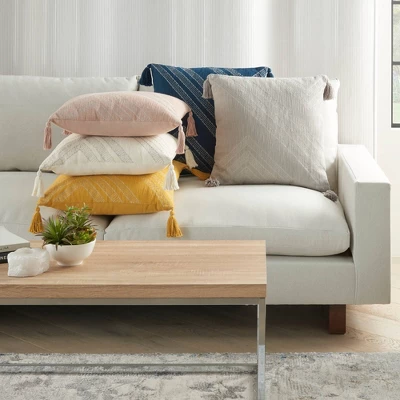 20"x20" Oversize Metallic Embroidered Square Throw Pillow - Kathy Ireland Home 3 20"x20" Oversize Metallic Embroidered Square Throw Pillow - Kathy Ireland Home