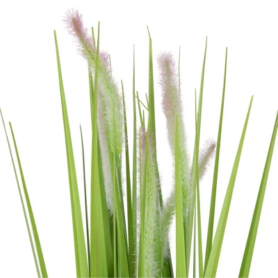 Northlight 24" Artificial Green Onion Grass Plant In Tin Pot 5 Northlight 24" Artificial Green Onion Grass Plant In Tin Pot - Image 3
