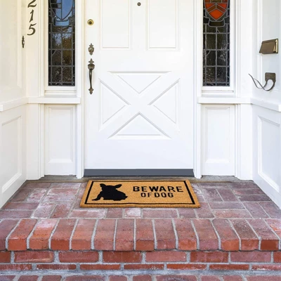 Beware Of Dog Natural Coir Door Mat 17"x30" - Welcome Front Doormat Non Slip Rug For Home Indoor Outdoor Entrance 5 Beware Of Dog Natural Coir Door Mat 17"x30" - Welcome Front Doormat Non Slip Rug For Home Indoor Outdoor Entrance - Image 3
