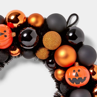 Festival Of Frights Pumpkin Orange And Black Shatterproof Halloween Wreath - Hyde & EEK! Boutique™ 4 Festival Of Frights Pumpkin Orange And Black Shatterproof Halloween Wreath - Hyde & EEK! Boutique™ - Image 2