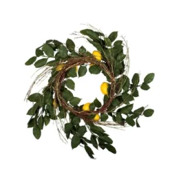 Artificial Salal Leaf/Lemon Wreath (24") Yellow - Vickerman -Home Decor Shop GUEST 4f04b055 df78 4811 9cd1 92b8695bb531