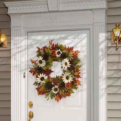 National Tree Company 32" Harvest Sunflowers And Pumpkins Wreath 3 National Tree Company 32" Harvest Sunflowers And Pumpkins Wreath