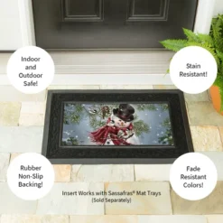 Evergreen Snowman Snuggles Sassafras Switch Puzzle Mat 11.5 X 10 Inches Indoor And Outdoor Decor -Home Decor Shop GUEST 52c49623 7391 4fd9 b2e4 fdcf9b59b041