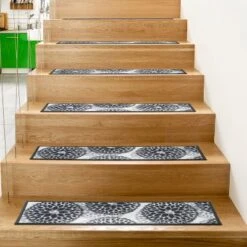 World Rug Gallery Modern Floral Circles Non-Slip Stair Treads -Home Decor Shop GUEST 55d02c98 5766 4886 840d ff96f5e3ebfe