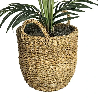 60" X 36" Artificial Areca Palm In Basket With Handles - LCG Florals 3 60" X 36" Artificial Areca Palm In Basket With Handles - LCG Florals