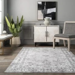 NuLOOM Ren Vintage Floral Machine Washable Area Rug -Home Decor Shop GUEST 5c00d40f e37a 45c1 aab2 c0007b19de1d