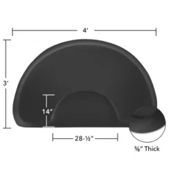 Saloniture Salon & Barber Shop Chair Anti-Fatigue Floor Mat - Black Semi Circle -Home Decor Shop GUEST 5d4443dc 2b7c 4a0b 9d51 105fcb58d64d