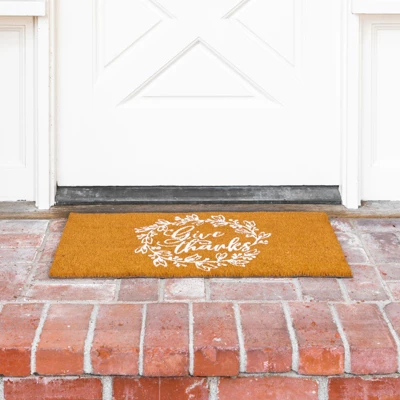 Juvale Thanksgiving Welcome Mat For Front Door, Outdoor Fall Rug For Porch, Give Thanks, 30x17 In 3 Juvale Thanksgiving Welcome Mat For Front Door, Outdoor Fall Rug For Porch, Give Thanks, 30x17 In