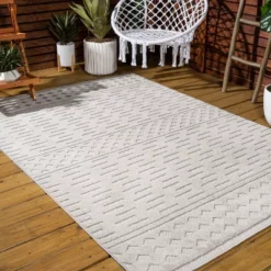 Xlendi High-Low Pile Moroccan Geometric Indoor/Outdoor Area Rug - JONATHAN Y -Home Decor Shop GUEST 625b626e 417f 496d ab32 a030d3f689f3