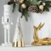 12" Marbled Ceramic Cone Christmas Tree Figurine With Gold Accent - Wondershop™ Black/White -Home Decor Shop GUEST 64ad54d5 1ba8 49de ac58 03fbfd500a00