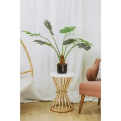 Forever Leaf 48" Artificial Monstera Artificial Plant In Black Pot, Indoor Artificial Plant For Home Decor -Home Decor Shop GUEST 67952b63 bc66 4124 97b1 f3369ad5e9b8