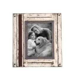 White And Brown Decorative Distressed Wood Picture Frame - Foreside Home & Garden -Home Decor Shop GUEST 6aaba1e0 41d3 4b6b a40c 5049cc25f2c4
